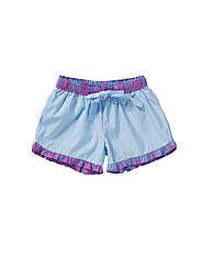 Purple Tartan Trim Shorts